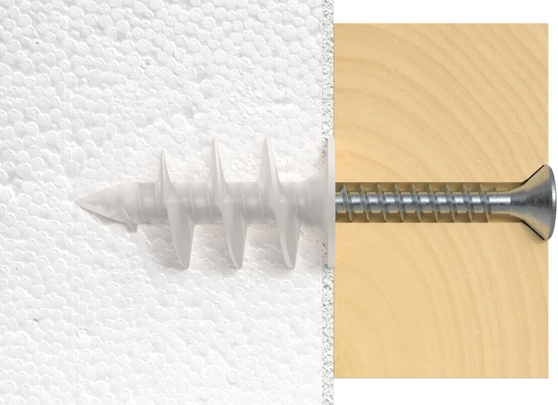 tasselli ad elica ancorante autoperforante in nylon per pannelli isolanti
